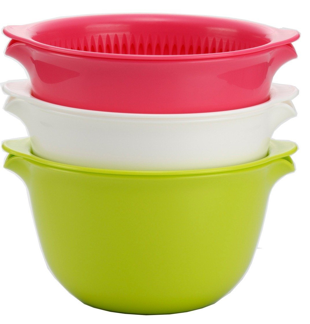 6-Piece Coppo Colander and Mixing Bowl Set, 3-Color