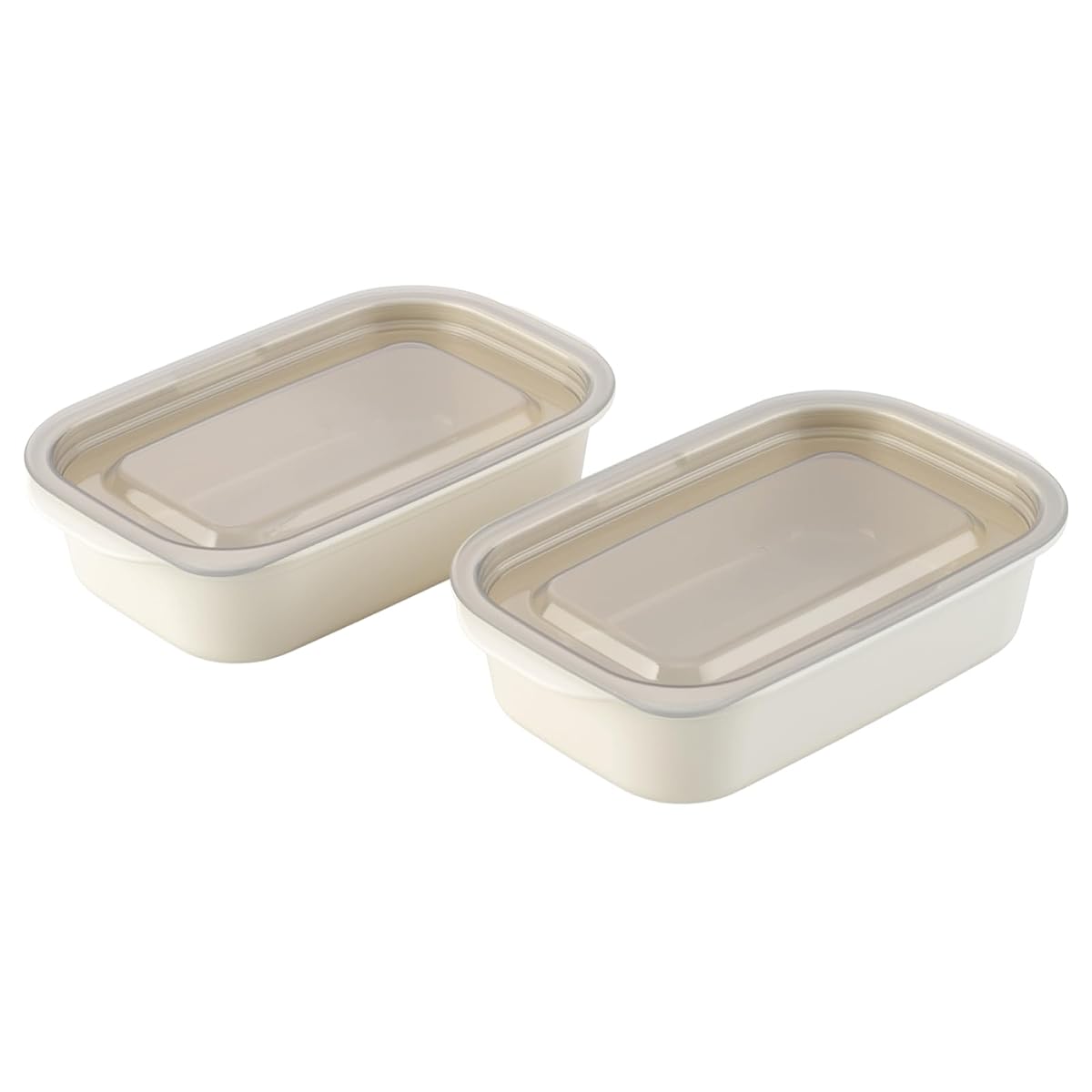 Bento Box, Set of 2, Light Gray, Storage Containers