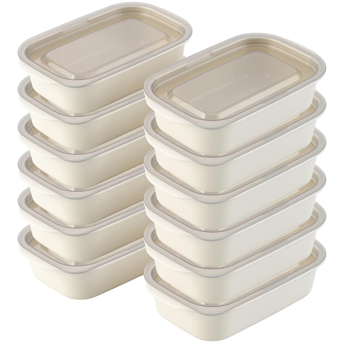 Bento Box, Set of 2, Light Gray