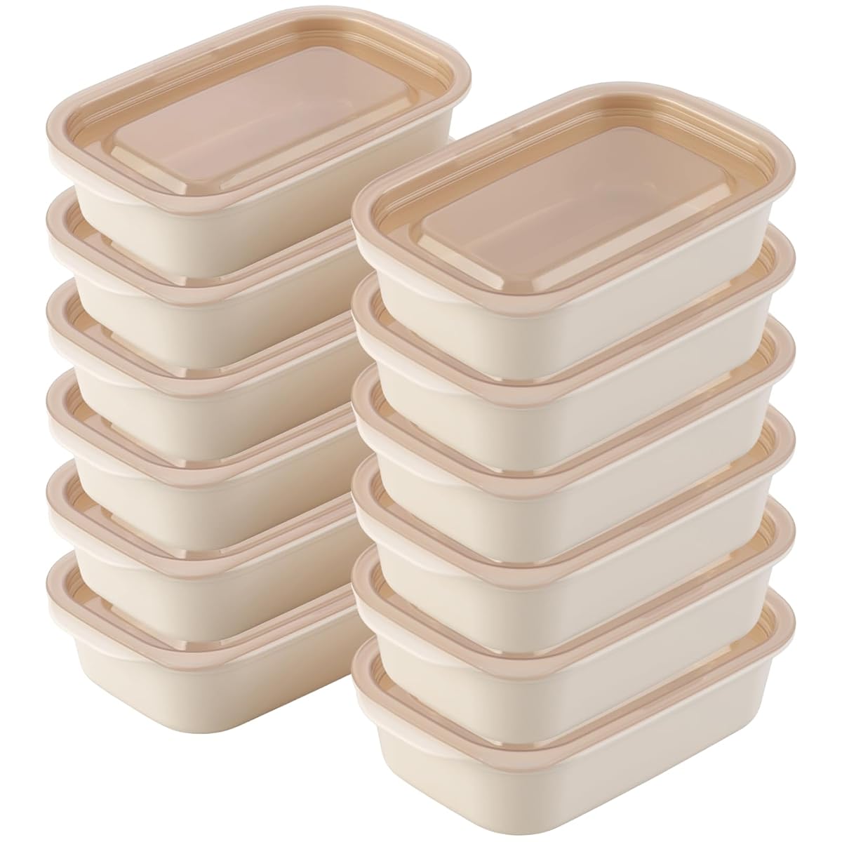 Bento Box, Set of 2, Pink Beige