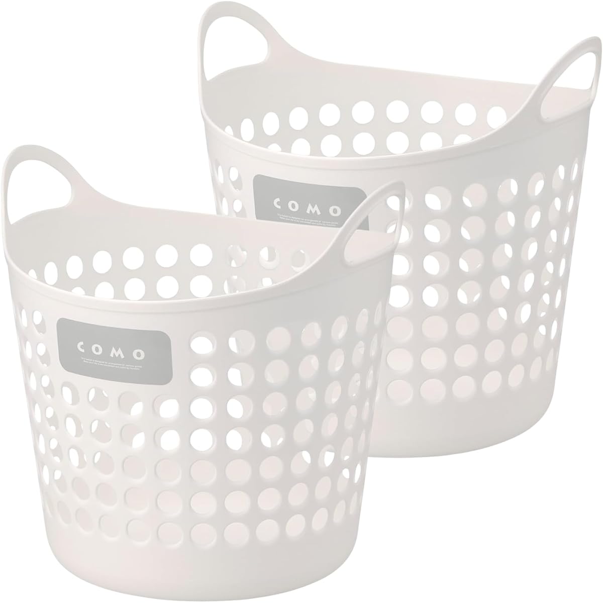 Como Basket, Large, Set of 2, White