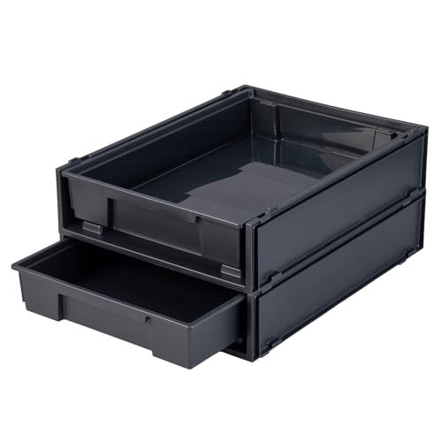 File Tray & Rack, Set of 2, Black, Compatible with A4