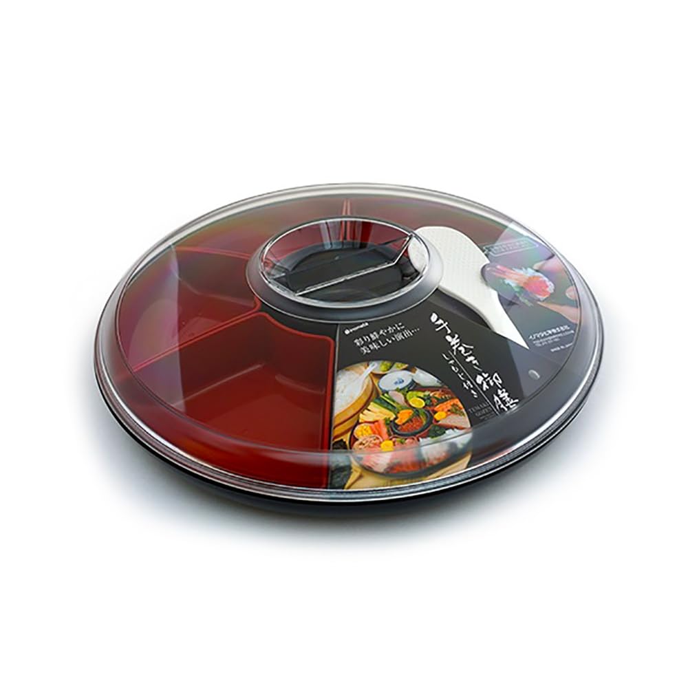 Japanese Divided Serving Plate Cover Appetizer Tray, Six Compartments