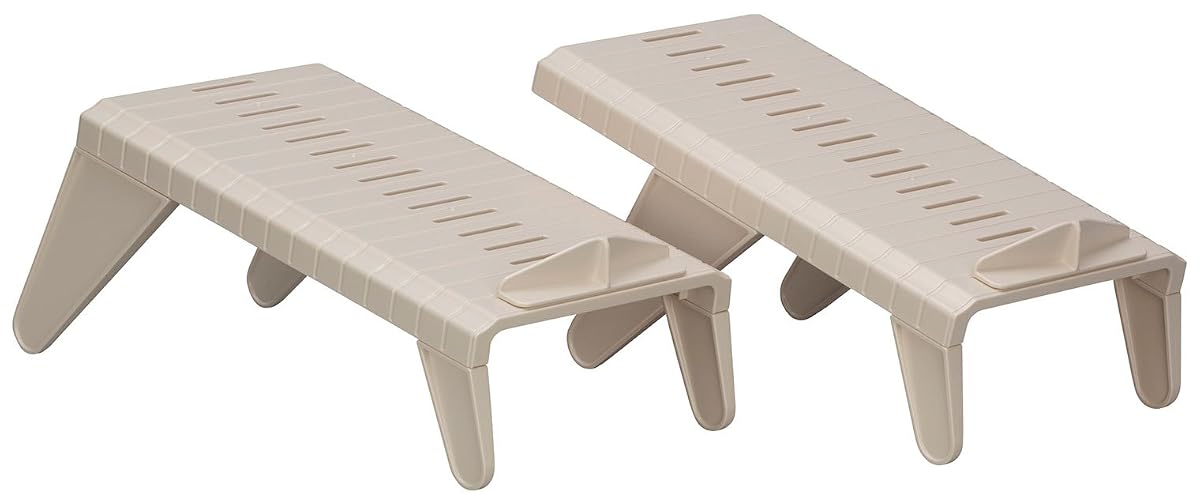 Shoe Holder, Wide, Adjustable Height, Ivory