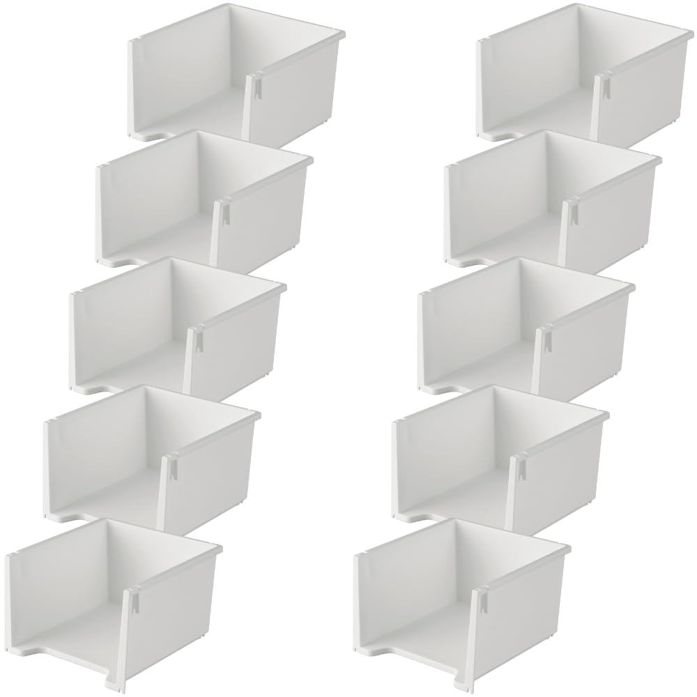 Storage Case, Stackable, Multi-Rack, Set of 10, White